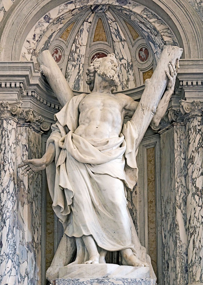 Statua di Sant'Andrea nell'omonima chiesa veneziana detta anche della zirada