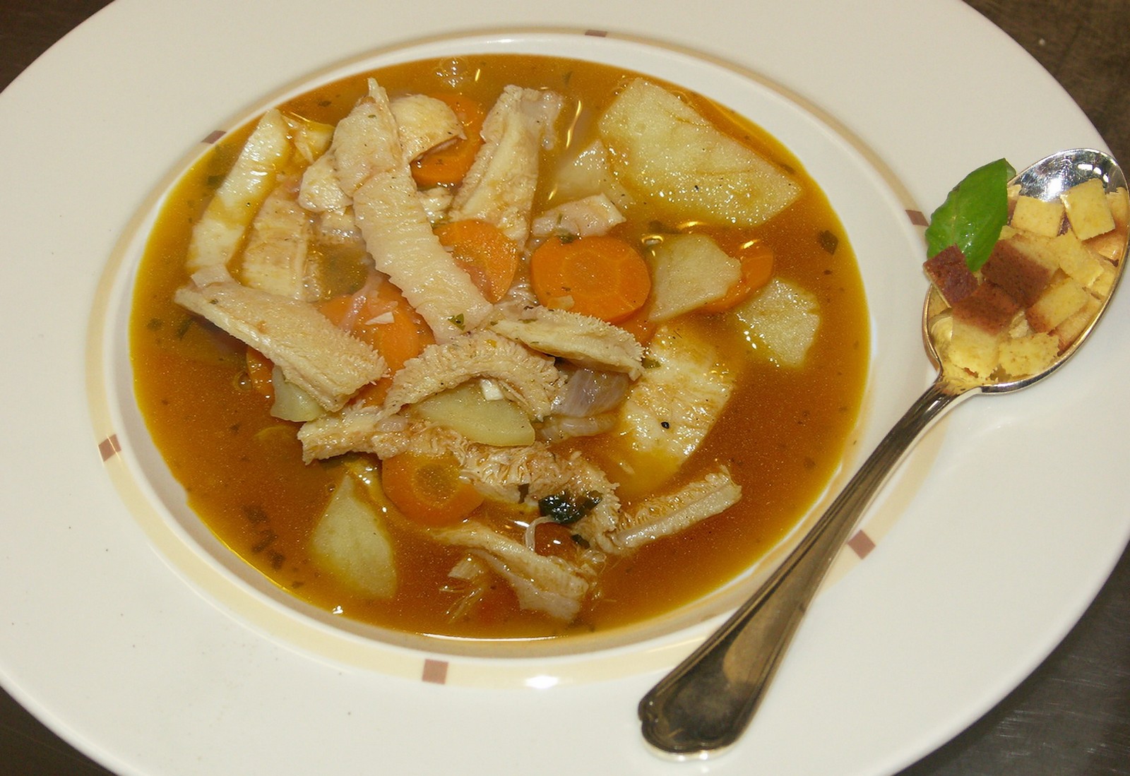 zuppa di trippa con verdure