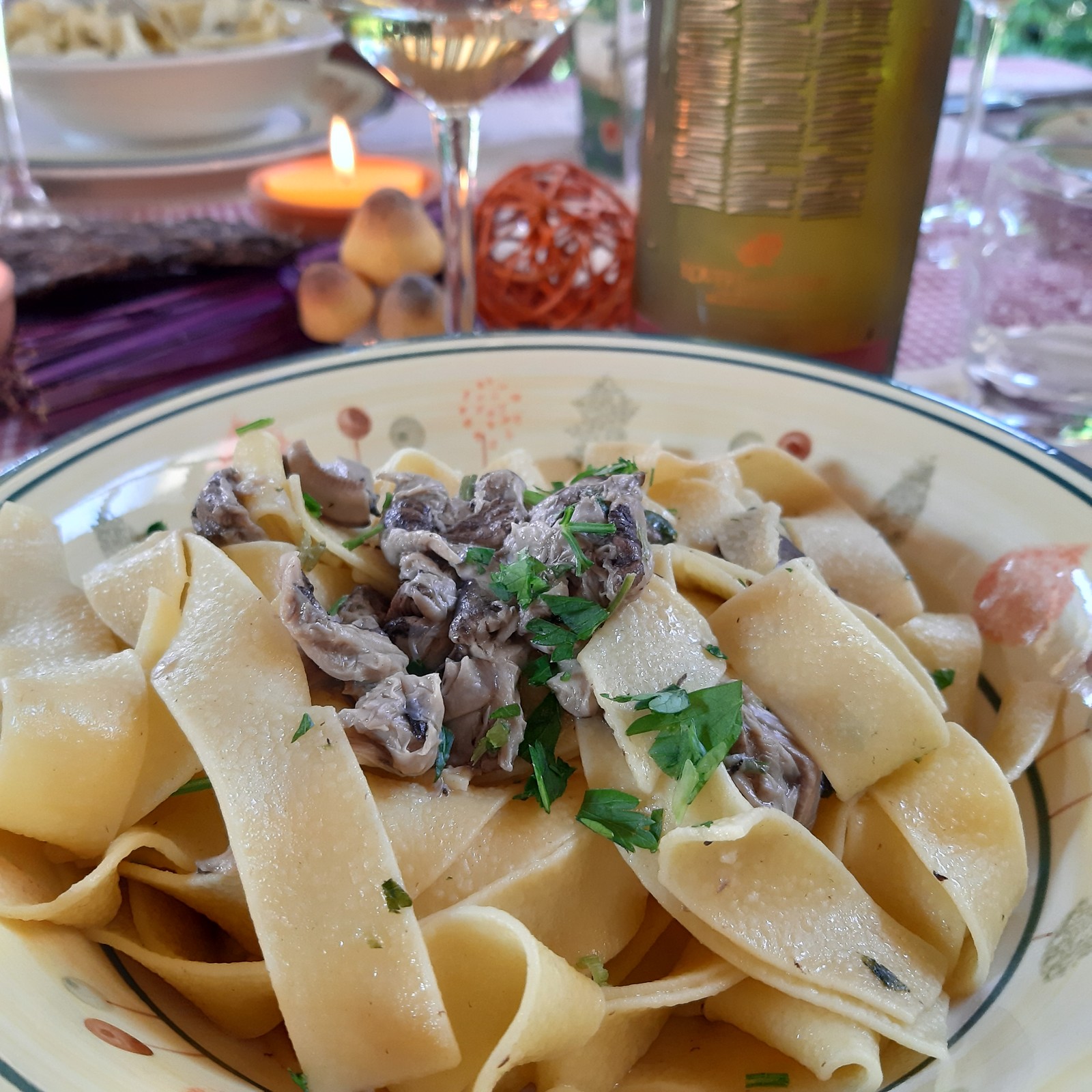 pappardelle con mazze di tamburo