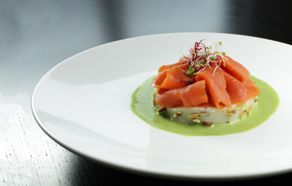 salmone selvaggio Fumara su tortino di patate