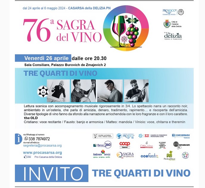 tre quarti di vino