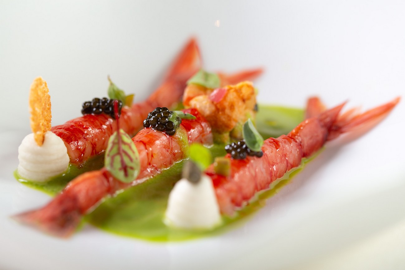 gambero rosso crudo mandorle panzanella all agro