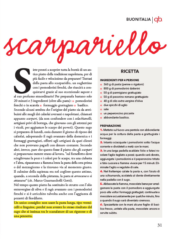 Storia e ricetta della pasta allo scarpariello