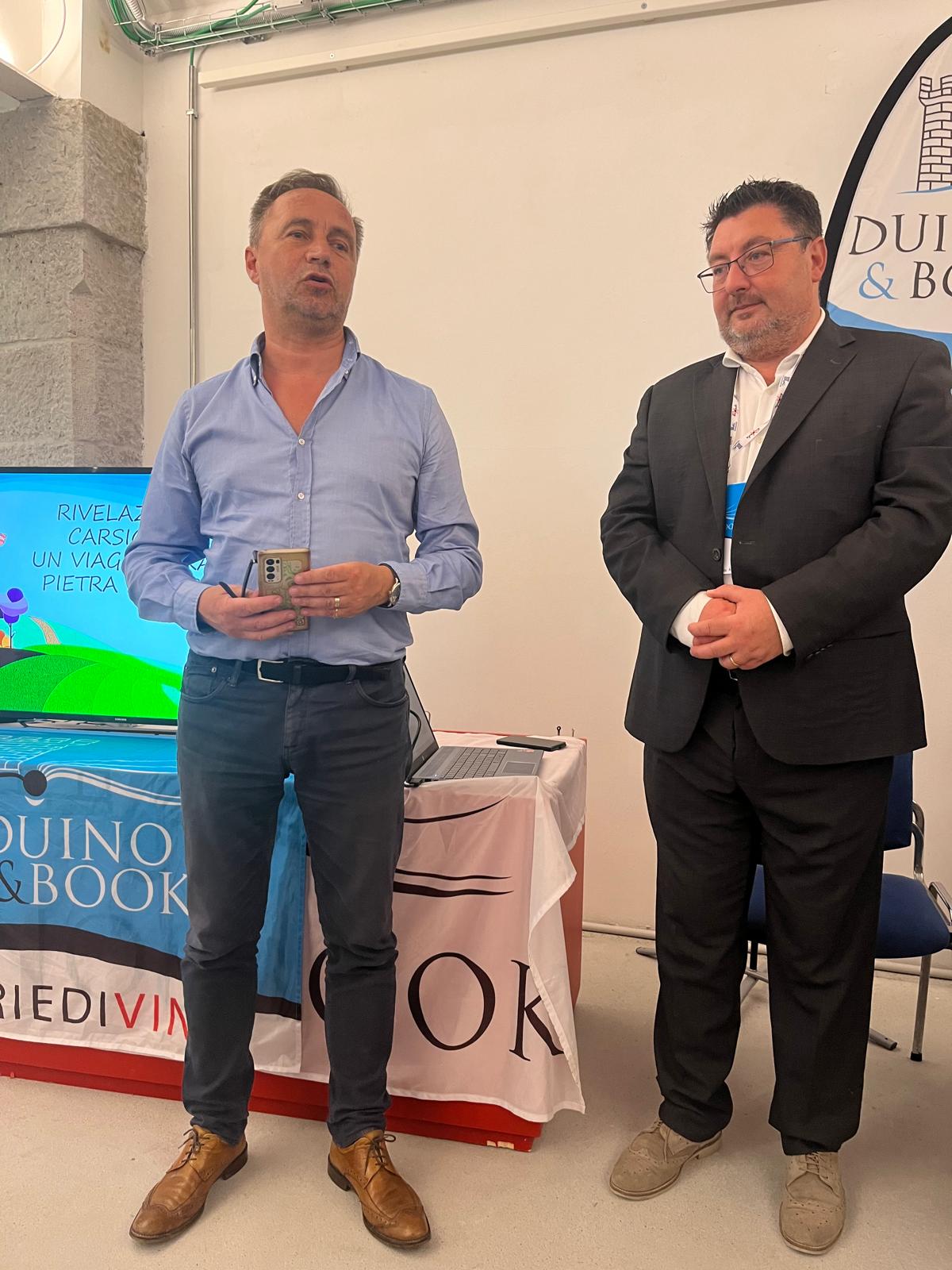Il sindaco di Duino Aurisina Igor Gabrovec e Massimo Romita presidente del Gruppo Ermada Vidonis