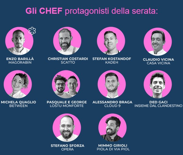 gli chef protagonisti della serata
