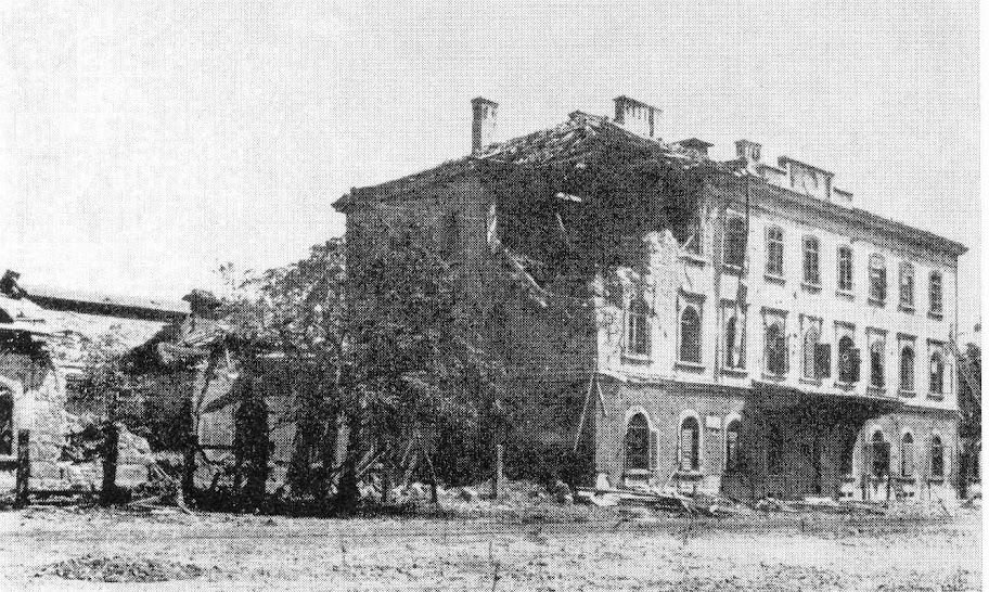 Aurisina stazione. Bombardamento del16. 08. 1907