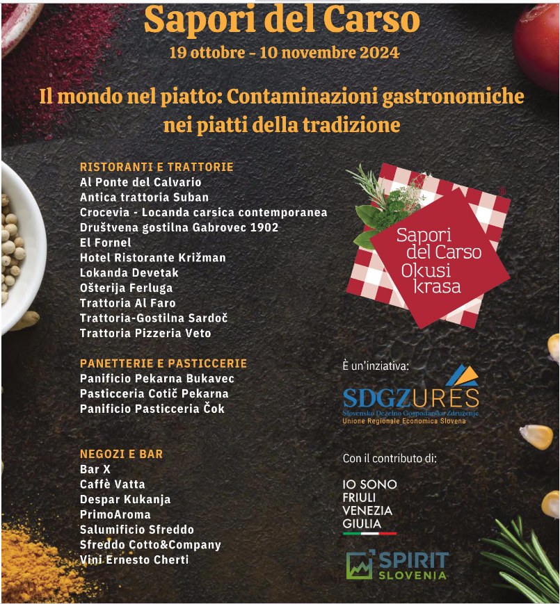 locandina sapori del carso