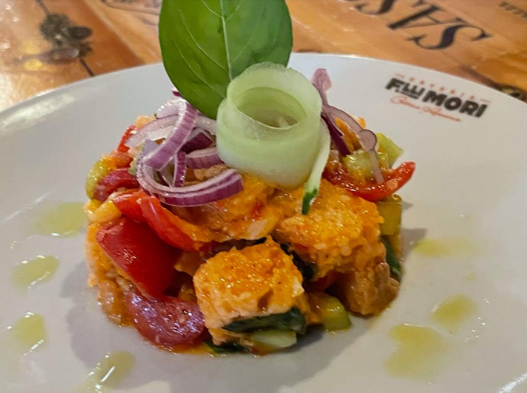 panzanella di baccalà  fratelli Mori Roma 